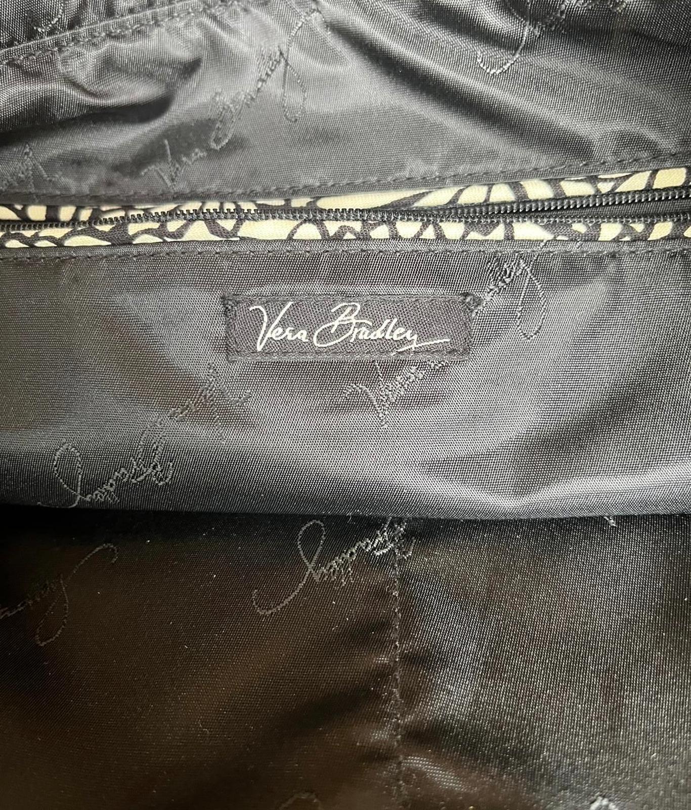 Vera Bradley Black Quilted Handbag with Adjustable Strap
