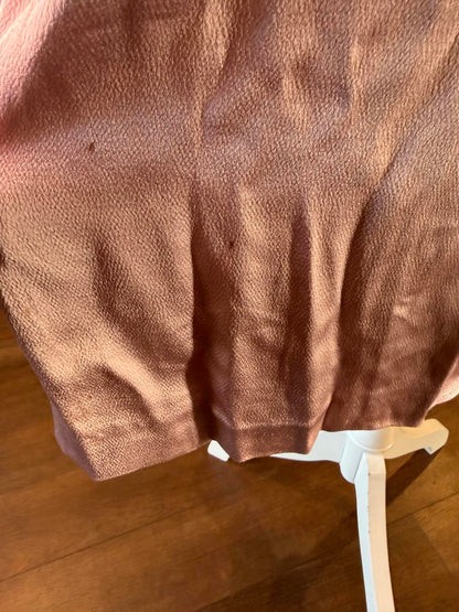 Boss Sleeveless Satin Midi Dress in Dusty Rose, Size 12 NWT