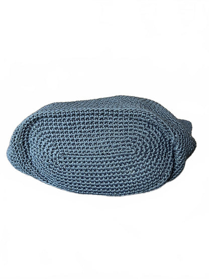 The Sak Blue Crochet Women's Handbag with Braided Handle