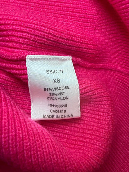 Stitches + Stripes Pink Quarter-Zip Sweater, XS (NWT)
