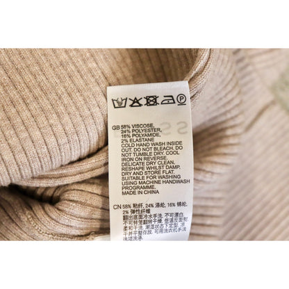 Reiss Lara Draped Knitted Bodycon Dress, Large NWT