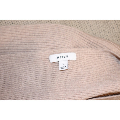 Reiss Lara Draped Knitted Bodycon Dress, Large NWT