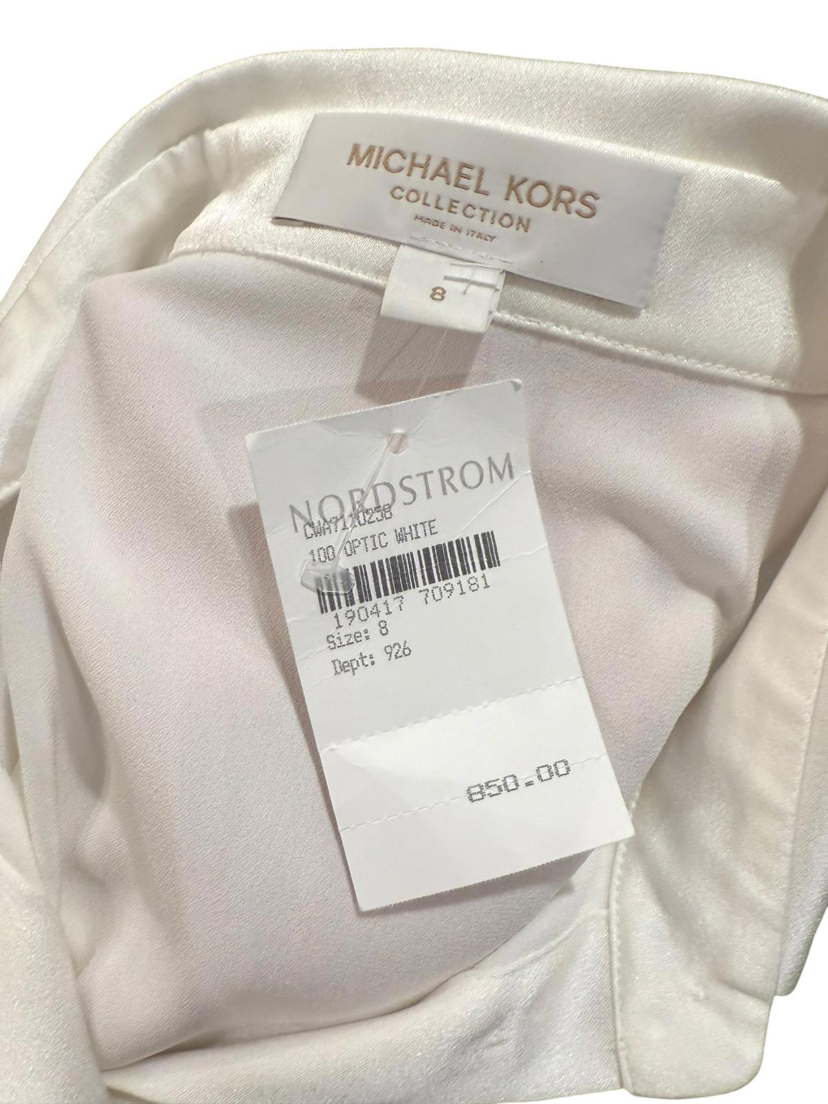 New Michael Kors Collection Button-Down Blouse, Size 8