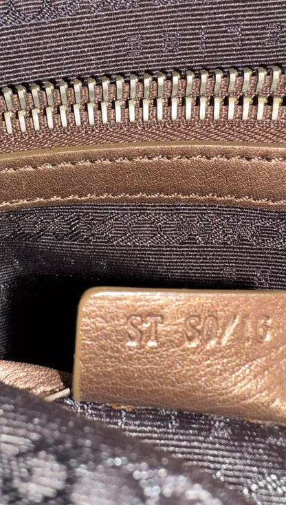 Celine Tan Suede and Leather Boogie Bag