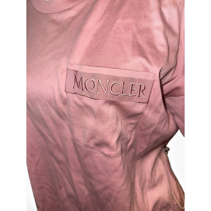 Moncler Dusty Pink Cotton Cinched-Back Pocket Top