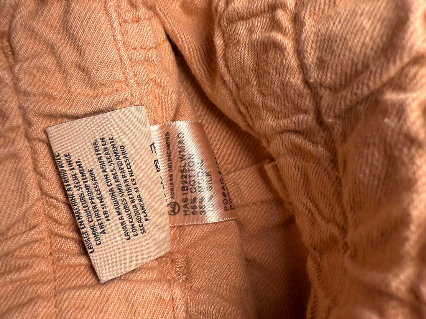 New AG Jeans Kai High Waist Shorts in Peach, 28