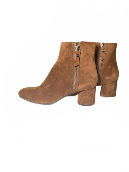 New AGL Phillipa Brown Suede Ankle Boots with Side Zippe, size 37.5
