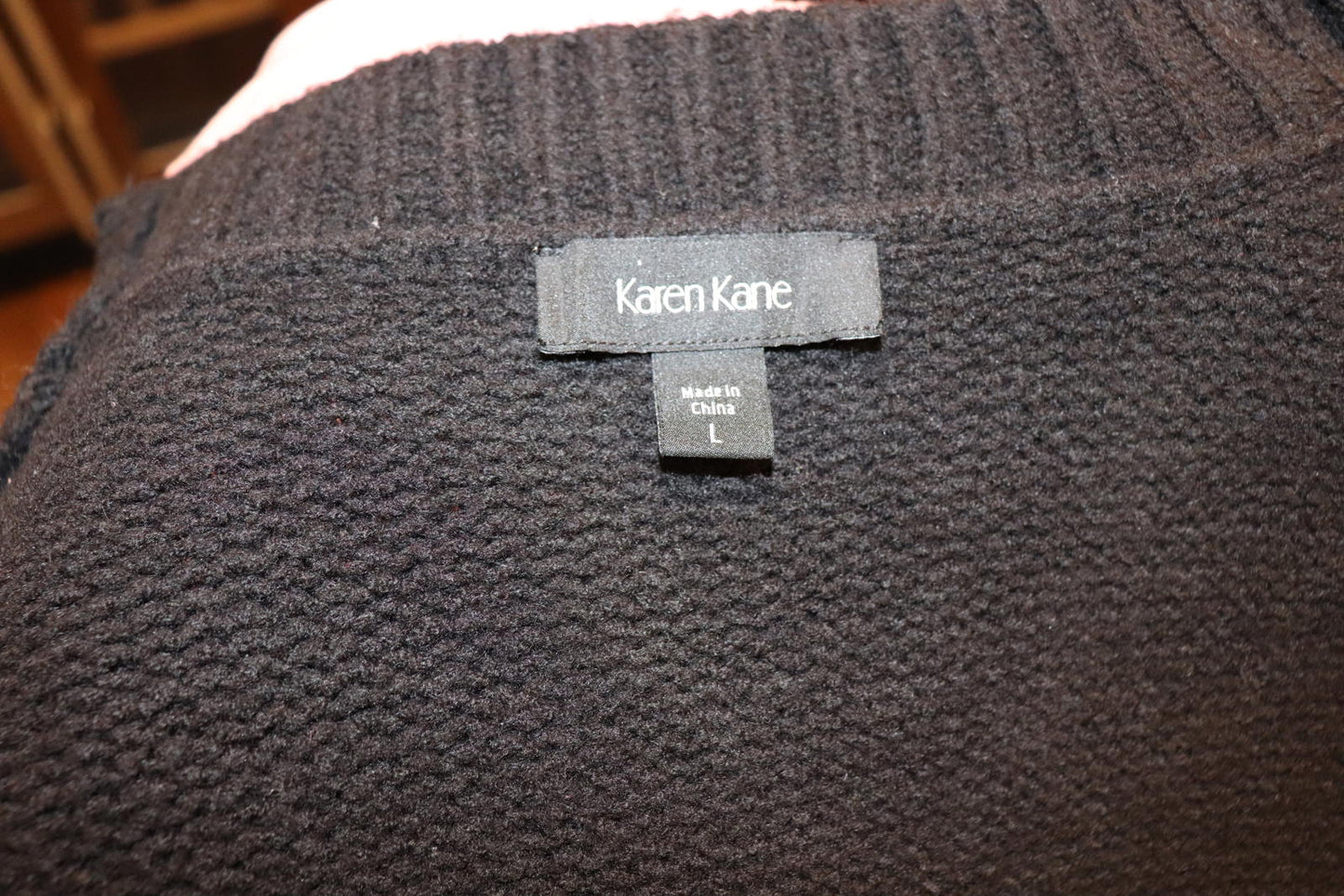 Karen Kane Black and White Patterned Women's Cardigan, Large NWT