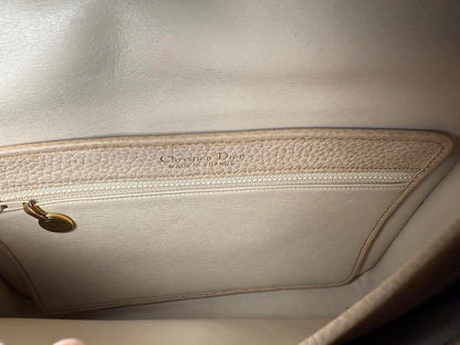 Christian Dior Beige Leather Shoulder Bag