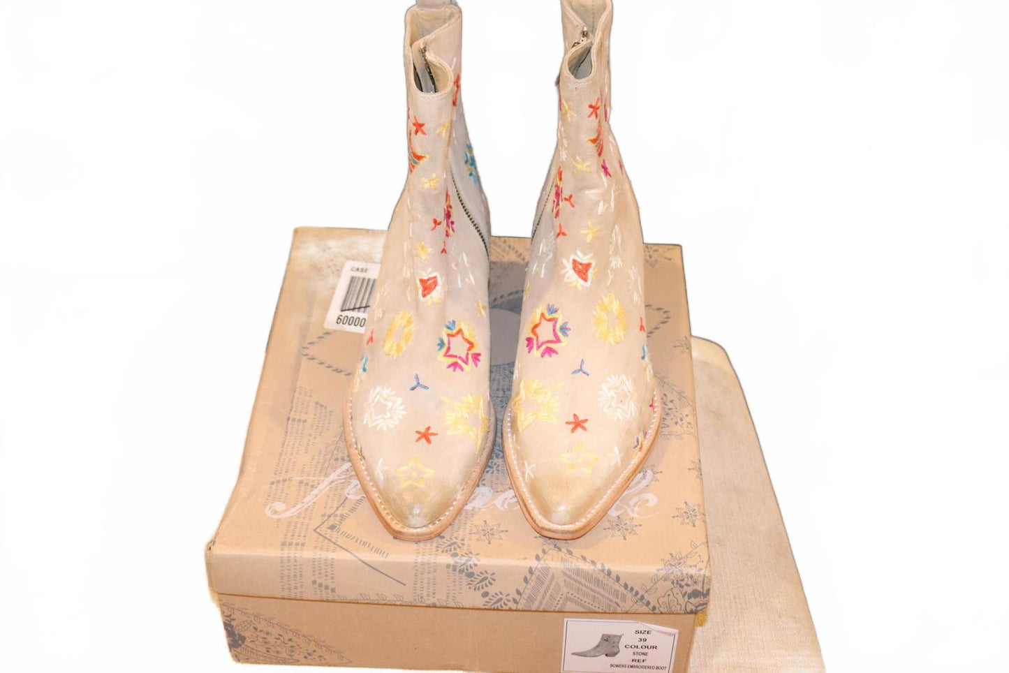 Free People Women's Bowers Embroidered Western Boots, Size 39/8.5 NWT