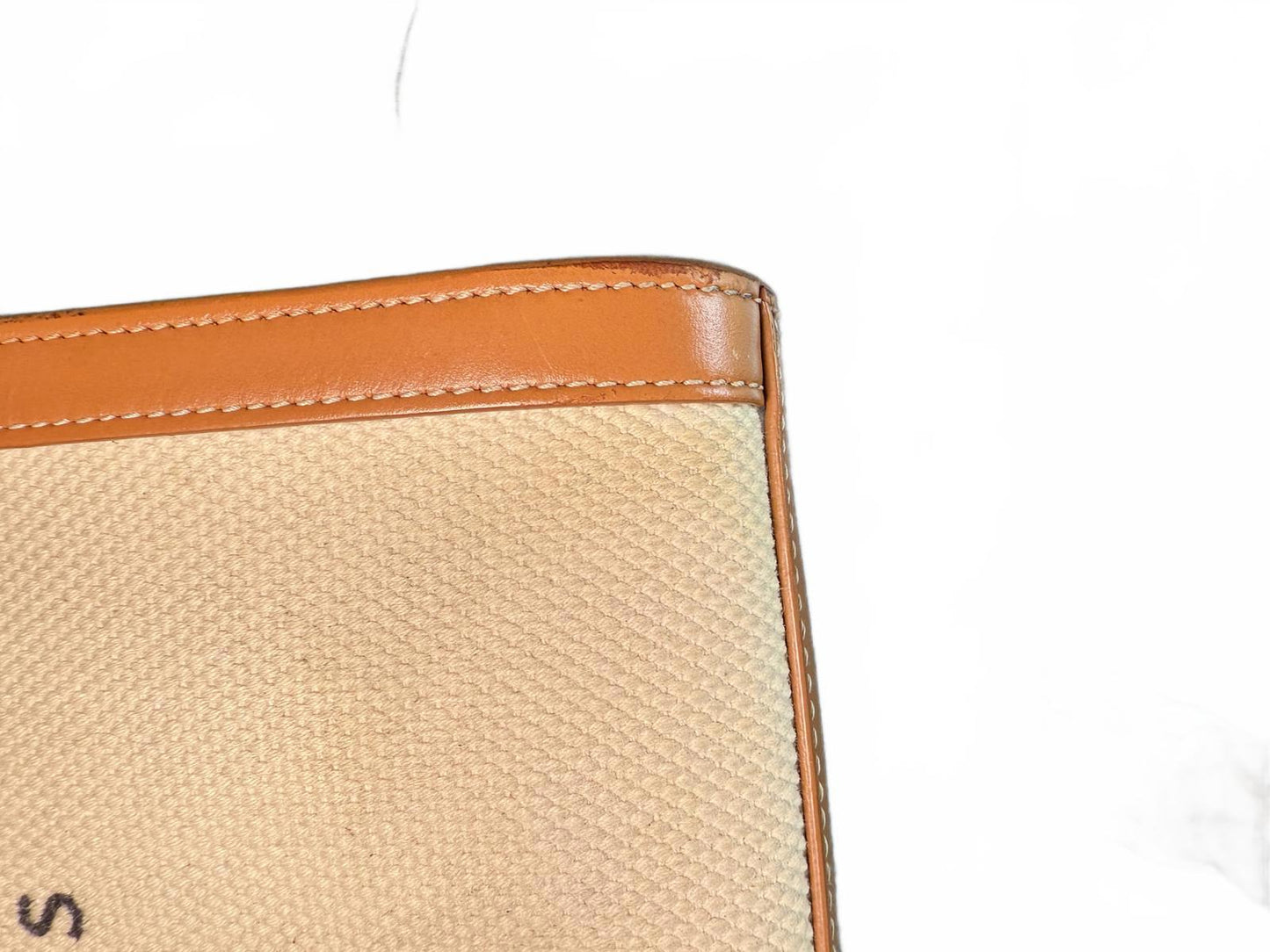 Celine Mini Cabas Canvas and Leather Crossbody and Handbag (0743)