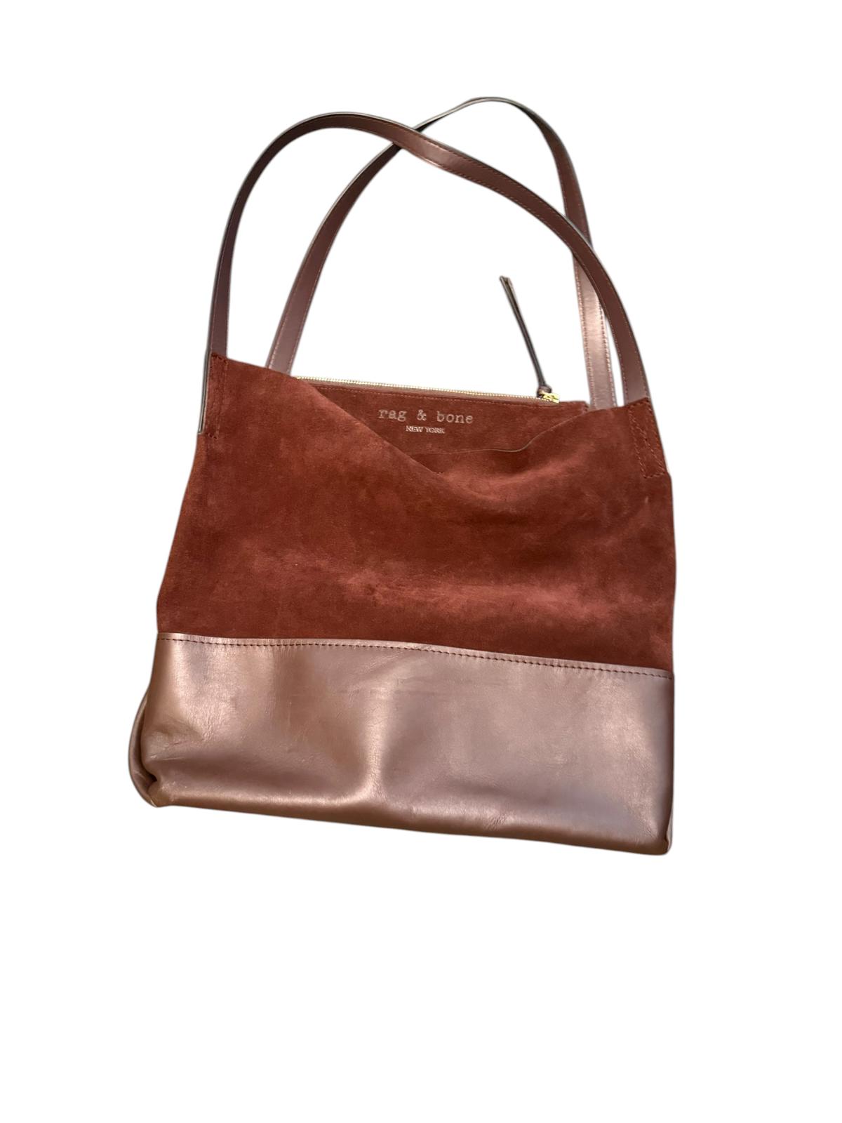 rag & bone Brown Suede and Leather Shoulder Bag