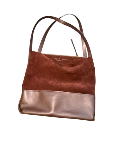 rag & bone Brown Suede and Leather Shoulder Bag