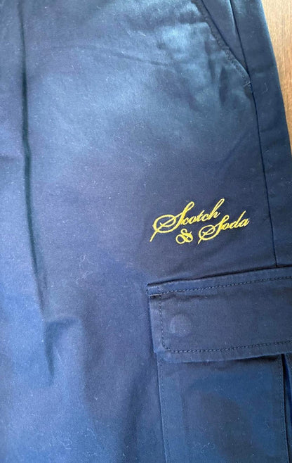 Scotch & Soda Womens Black Cargo Pants with Elastic Waist, Large NWT