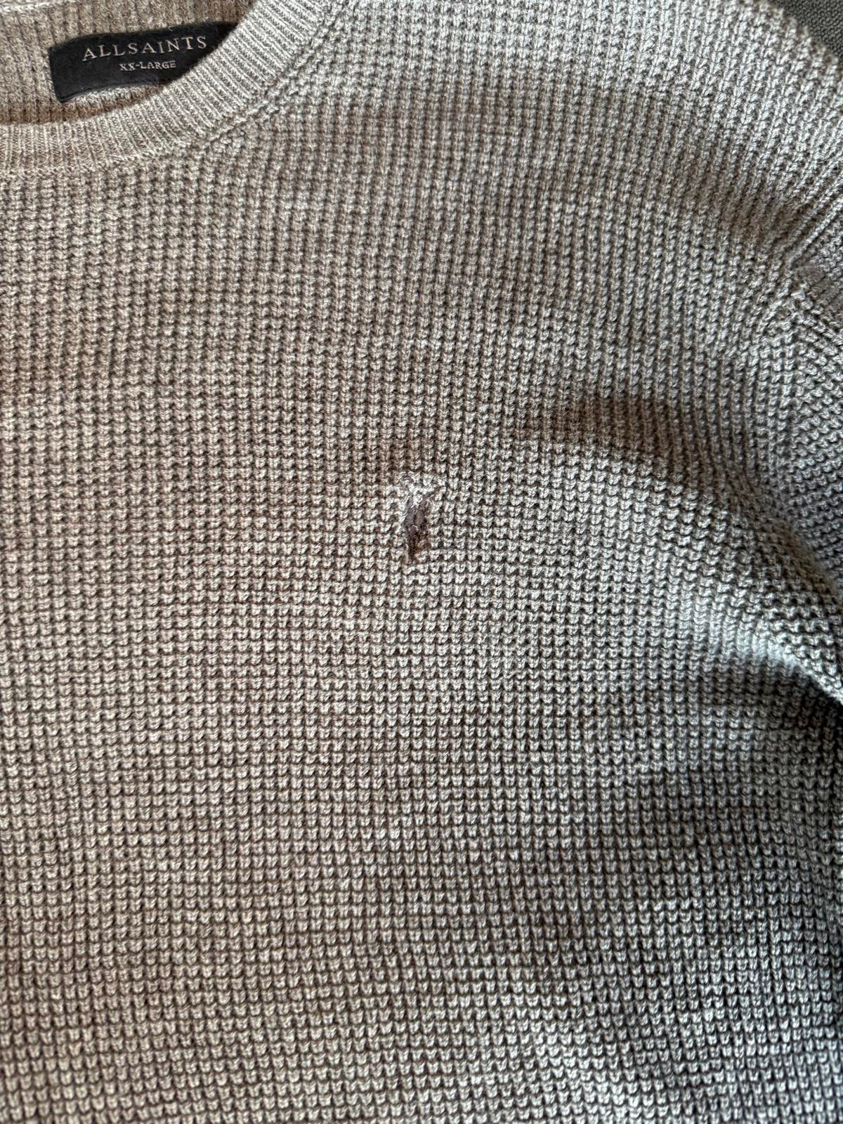 AllSaints Men's Grey Crew Neck Sweater XXL