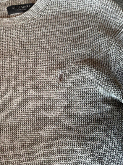 AllSaints Men's Grey Crew Neck Sweater XXL