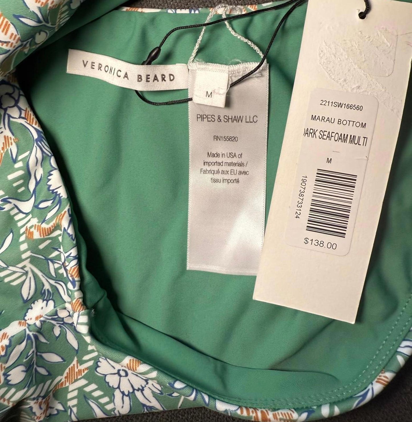 New Veronica Beard Bikini Bottom, size Medium