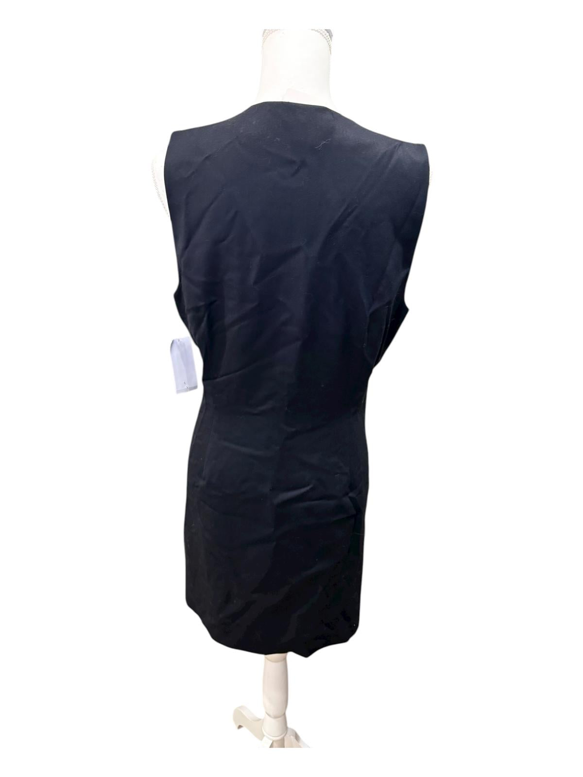 New FRAME Navy Sleeveless Mini Dress with Button Front, Large