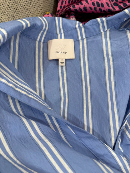 Cinq à Sept Ruffle Tie-Waist Mini Dress, Size 2