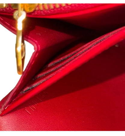 Louis Vuitton Red Monogram Vernis Wallet On Chain