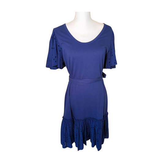 New La Vie Rebecca Taylor Sweet Pea Tie Waist Dress, Size Large