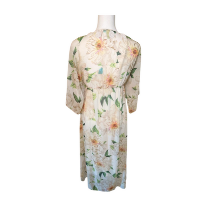 Farm Rio Dahlia Floral Crochet Trim Maxi Dress, Size XS