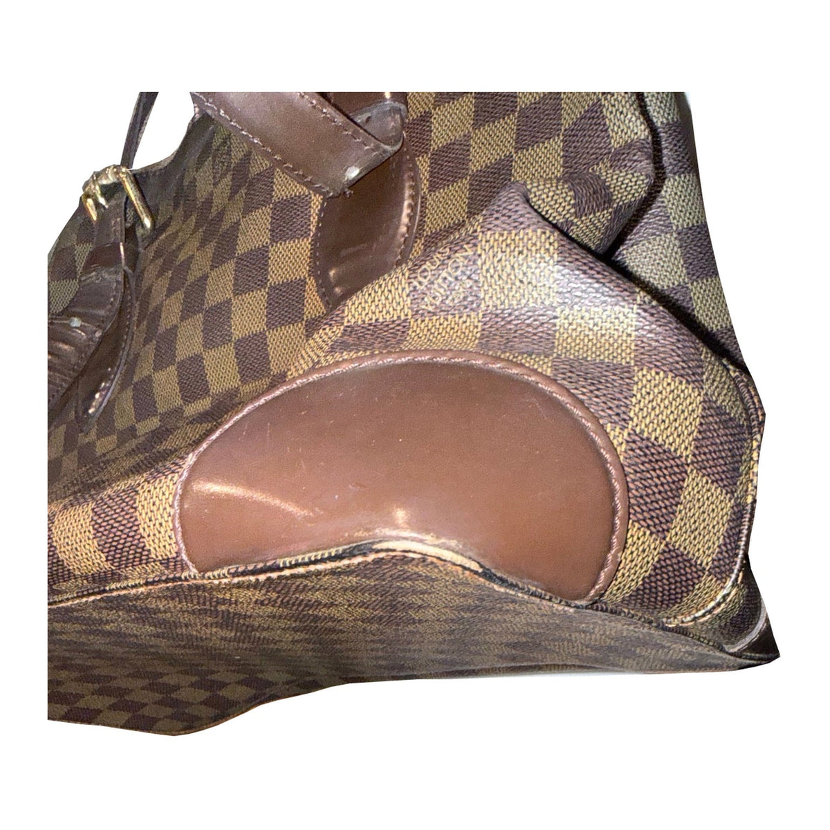 Louis Vuitton Hampstead MM Damier Ebene Tote with Red Lining