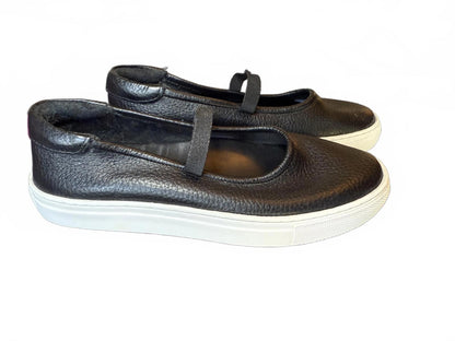 Seychelles Black Leather Casual Mary Jane Sneakers, size 6.5
