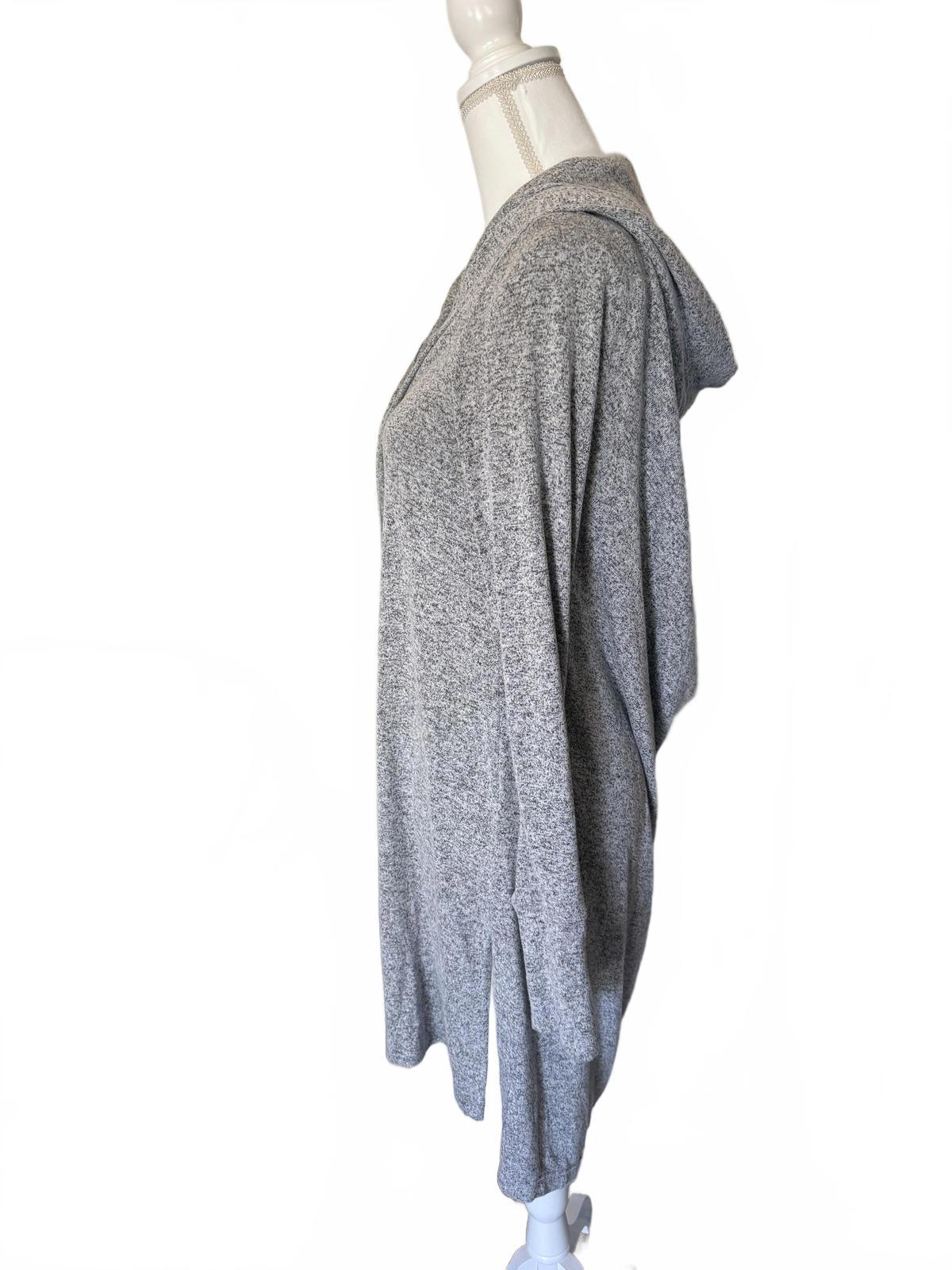 Athleta Gray Hooded Open Front Cardigan Sweater, XS