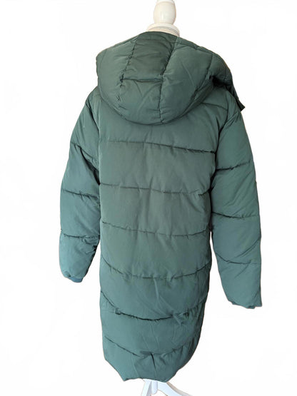 New Scotch and Soda Long Green Puffer Coat, Medim
