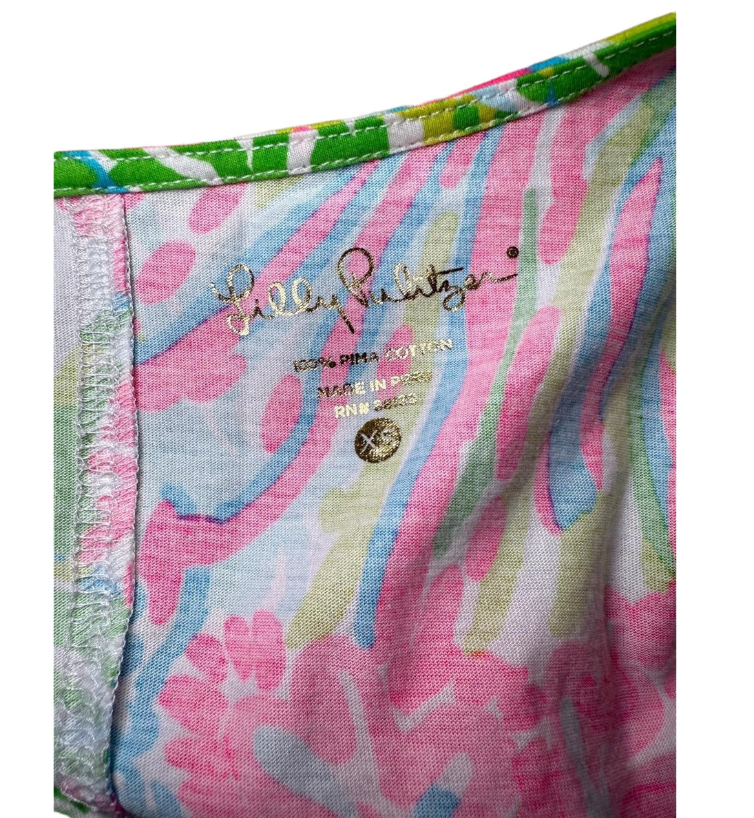 Lilly Pulitzer Shift Dress, Women’s XS, Multicolor Tropical Print, Pima Cotton