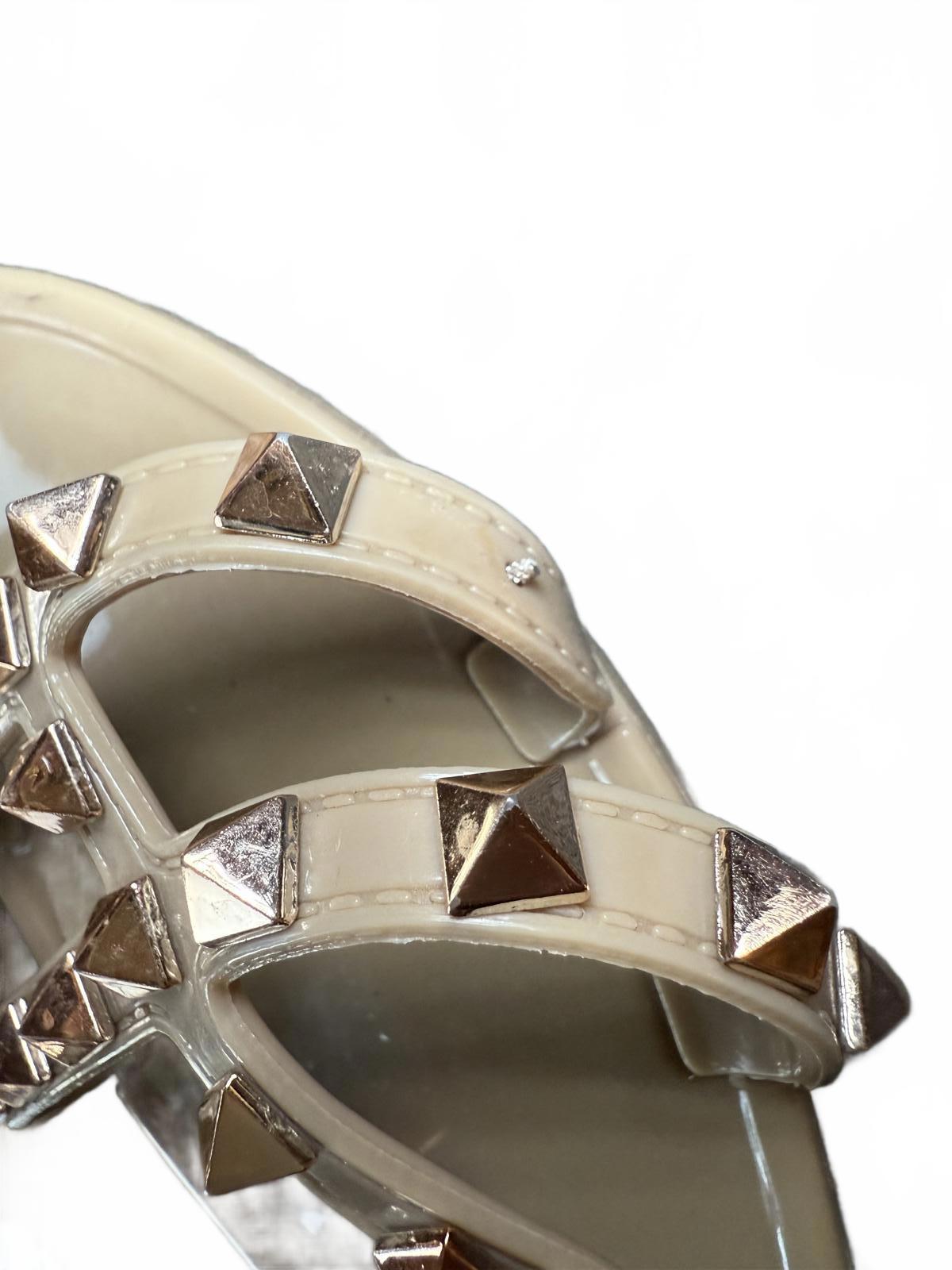 Valentino Garavini Rockstud T-Strap Sandals, size 39