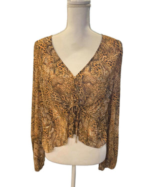 L'Agence Pixie Drawstring Blouse, Small NWOT