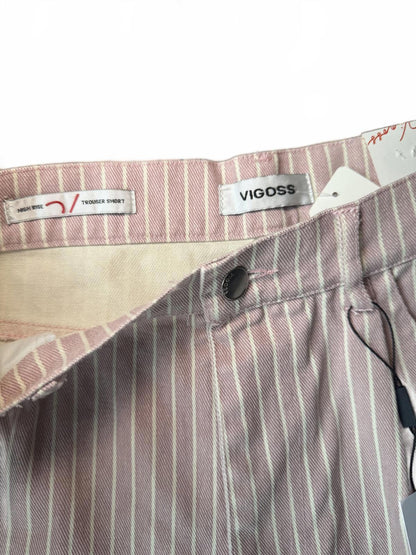 New Vigoss Women's High Rise Striped Casual Shorts, size 32
