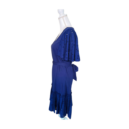 New La Vie Rebecca Taylor Sweet Pea Tie Waist Dress, Size Large