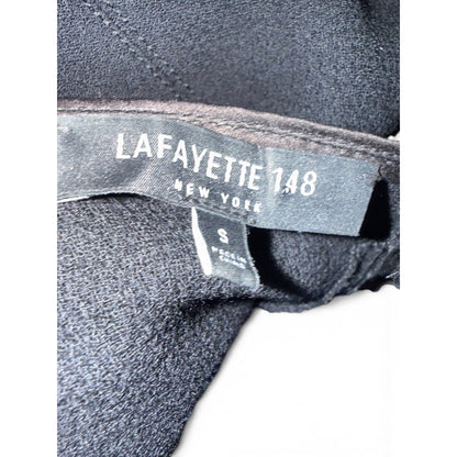 Lafayette 148 Black Sleeveless A-Line Dress With Seam Detailing Size S