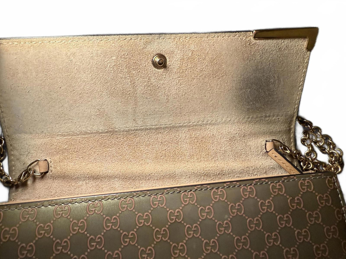 Gucci Mini- Gucciseme Monogram Wallet on Chain Clutch Bag
