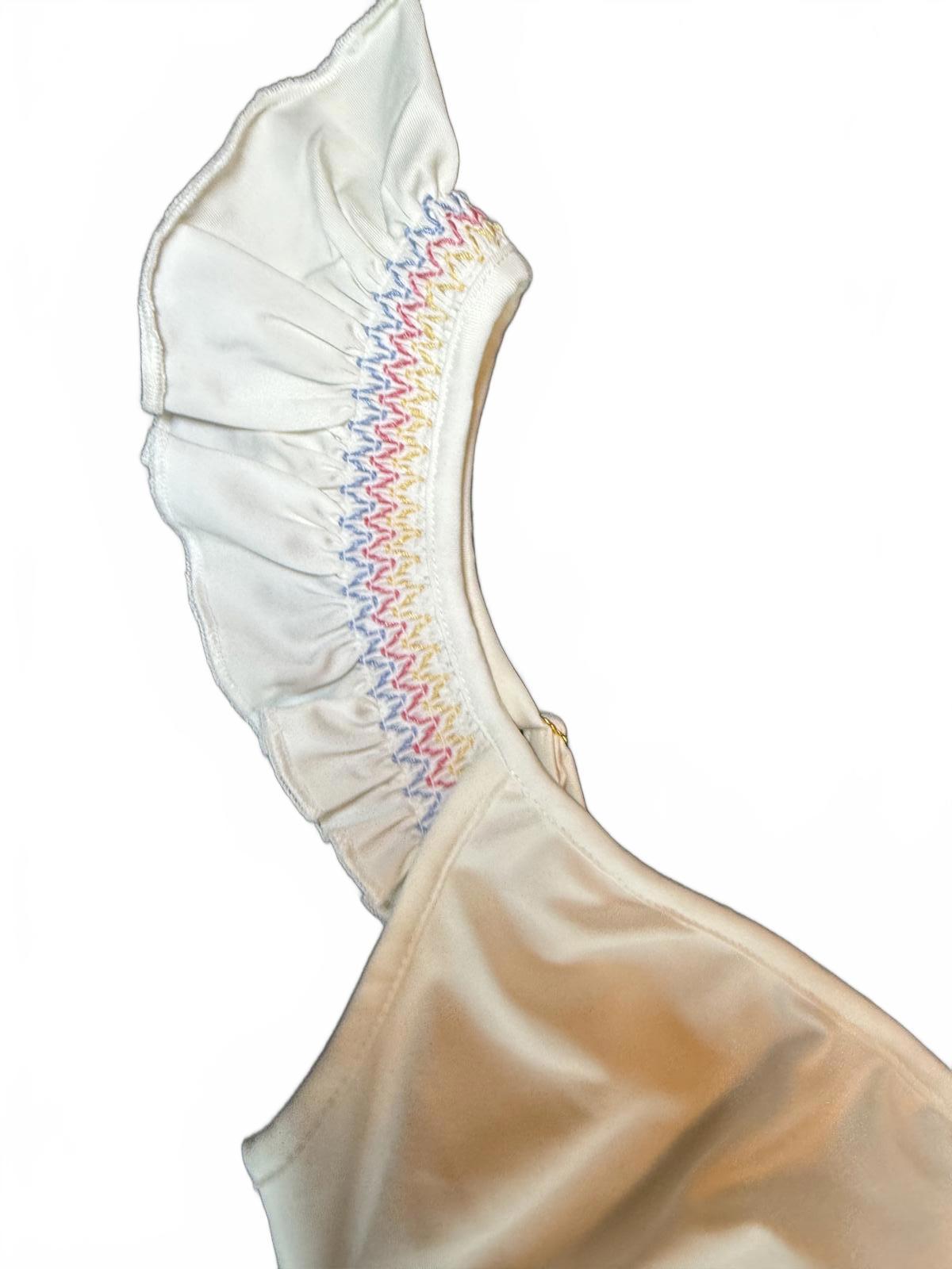 New Loveshack Fancy One-Piece Swimsuit with Ruffled Straps, Small