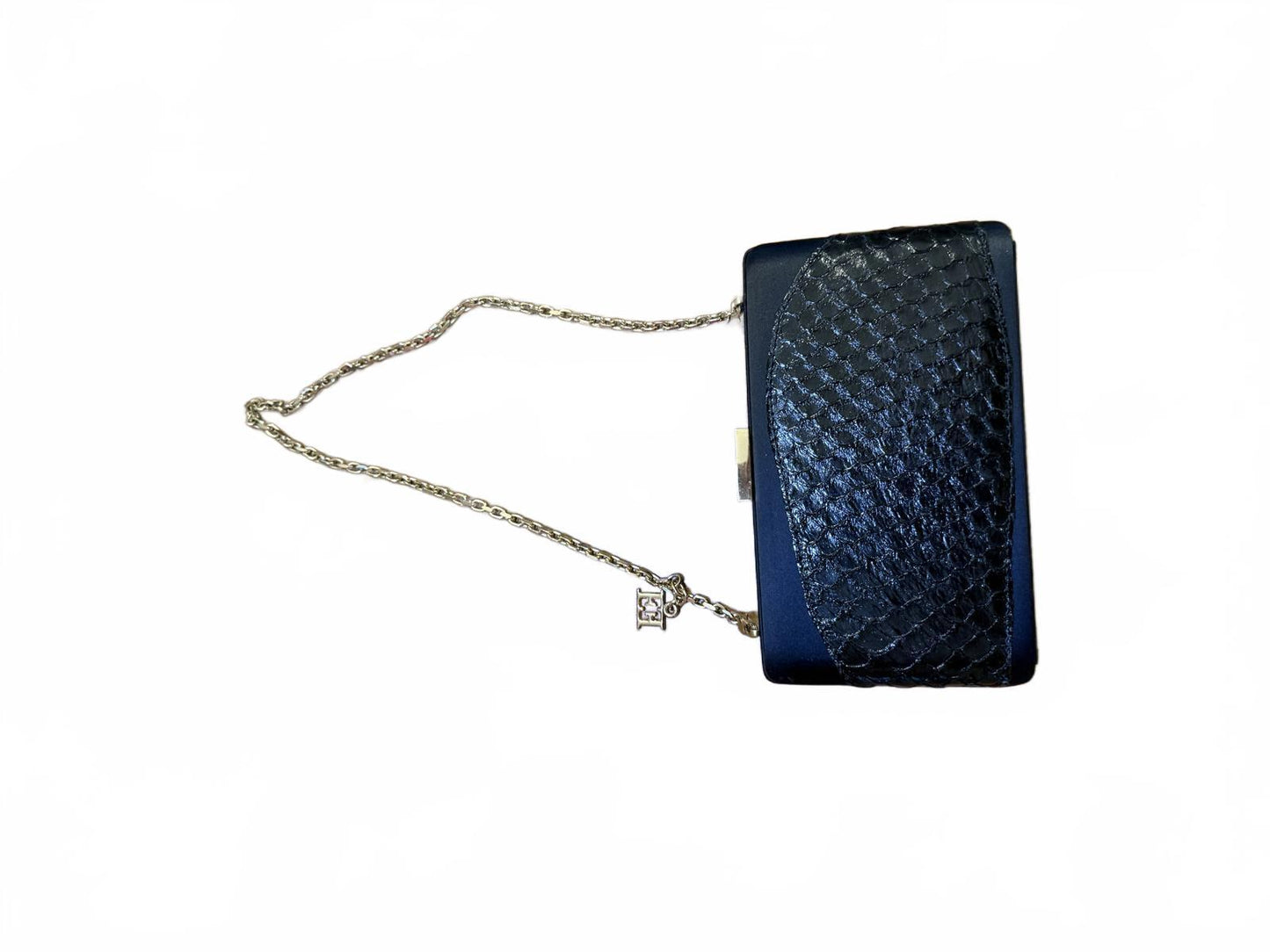 Vintage Escada Satin & Snakeskin Clutch
