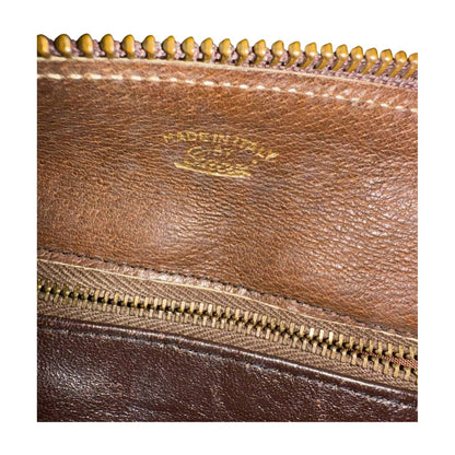 Rare Vintage 1970's Gucci Horsebit Canvas and Leather Shoulder bag