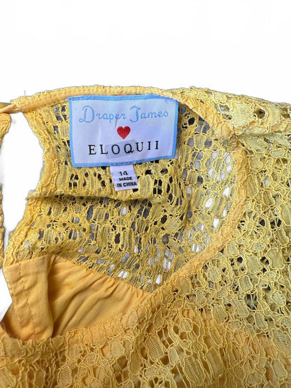 Draper James x Eloquii Yellow Long Sleeve Dress, size 14