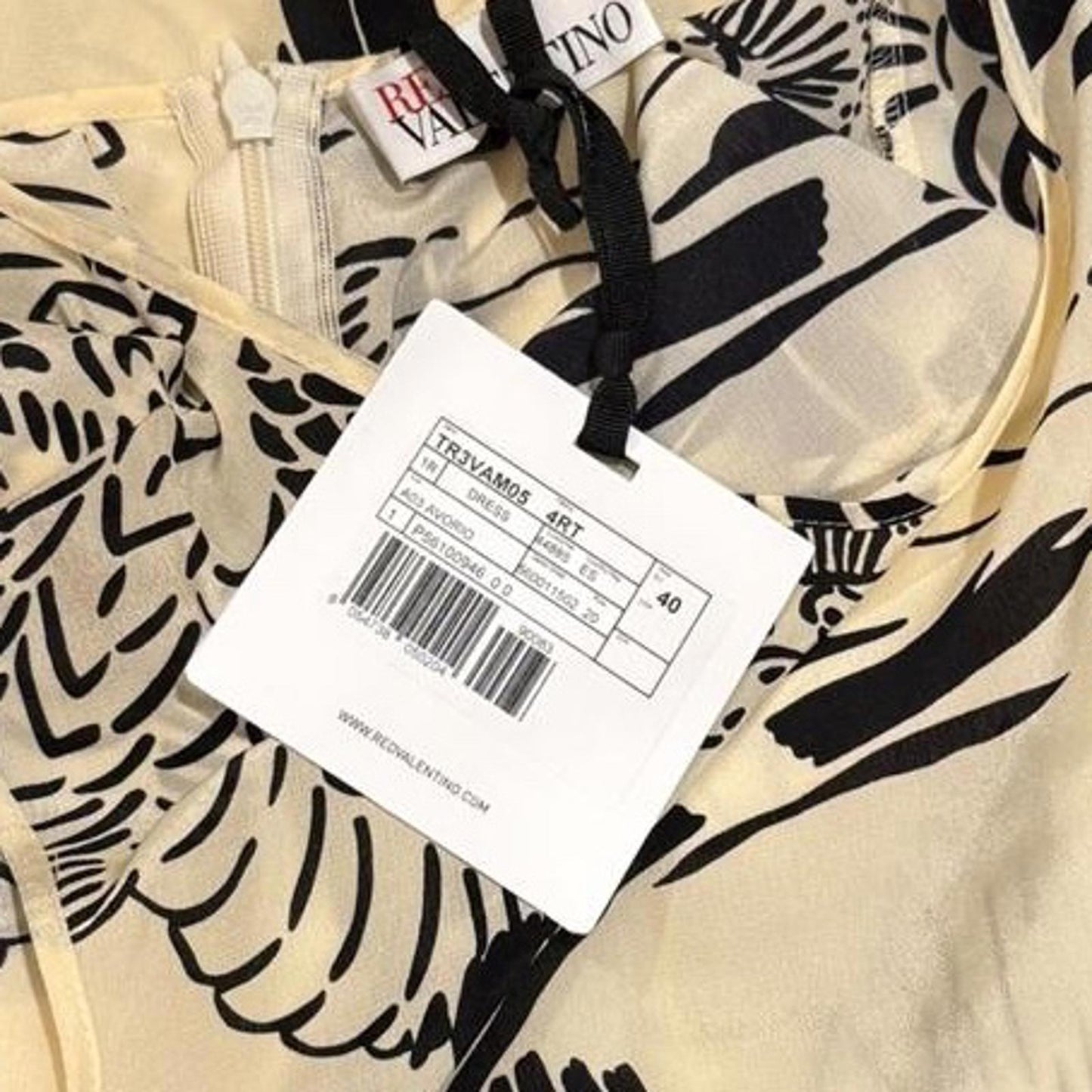 New RED Valentino Silk Bird Print Sleeveless Dress, Size 40 (US 4–6)