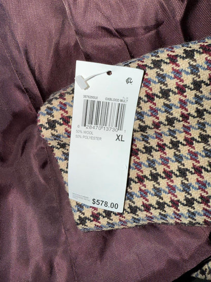 New Ronny Kobo Houndstooth Pattern Blazer Jacket with Gold Buttons