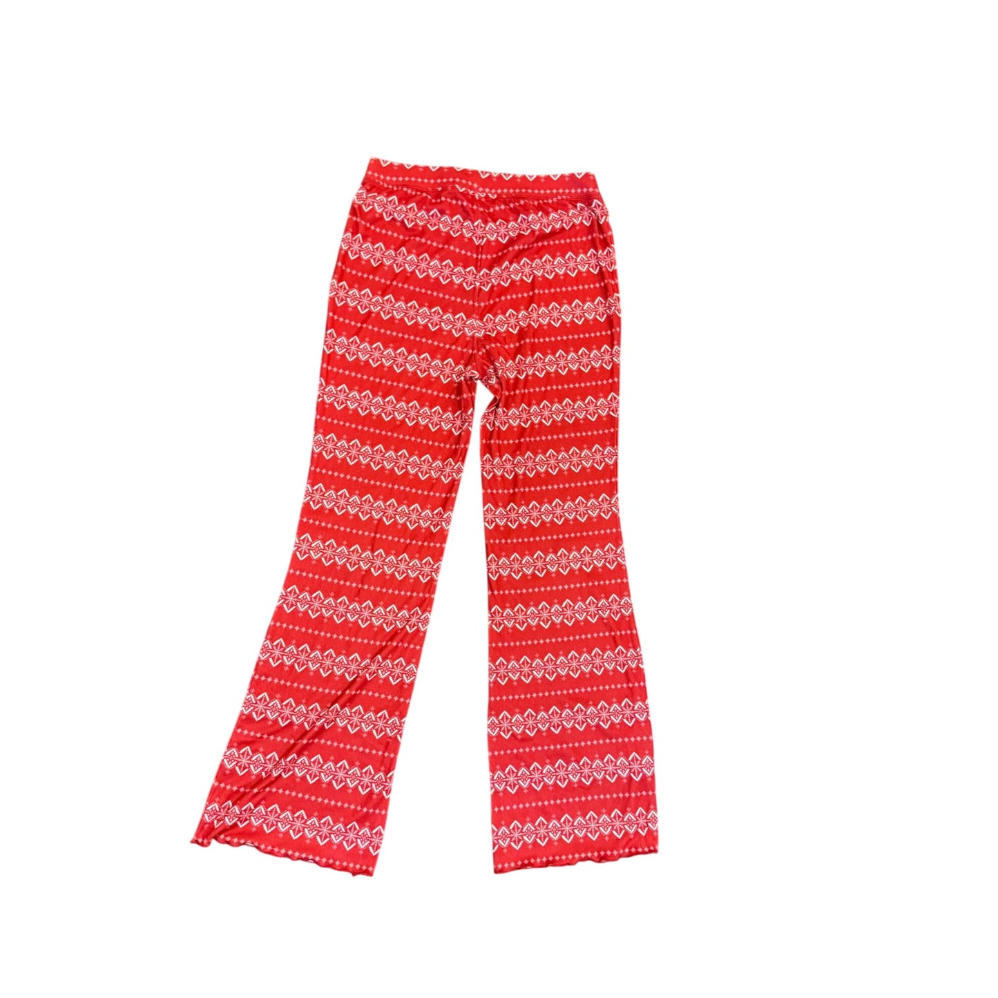 PJ Salvage Red Holiday Print Pajama Pants Elastic Waist, Medium NWOT