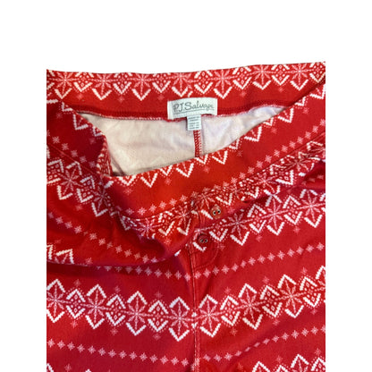 PJ Salvage Red Holiday Print Pajama Pants Elastic Waist, Medium NWOT