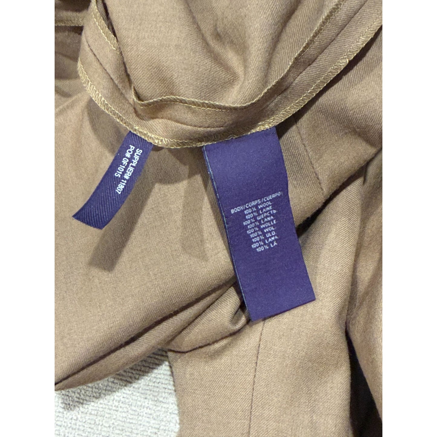 Ralph Lauren PURPLE LABEL Vintage Beige Wool Trousers Womens Size 6