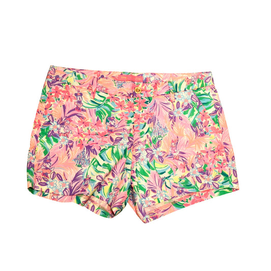 Disney x Lilly Pulitzer Womens Callahan Shorts Multicolor Floral Minnie & Mickey Size 12 NWT