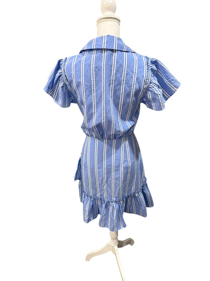 Cinq à Sept Ruffle Tie-Waist Mini Dress, Size 2