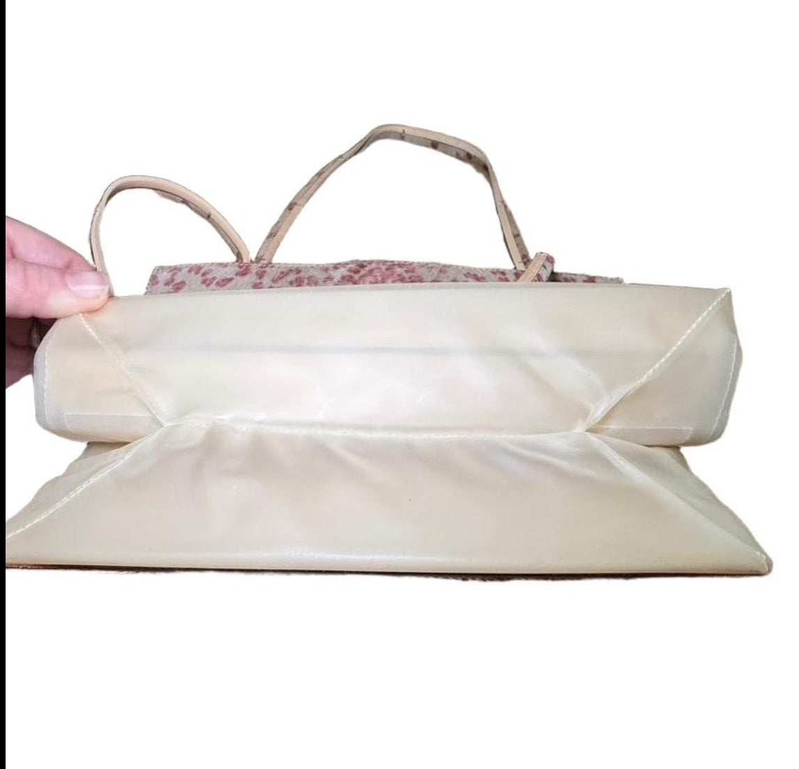 Bottega Veneta Tote Pink Cream Animal Print Pony Hair Rare
