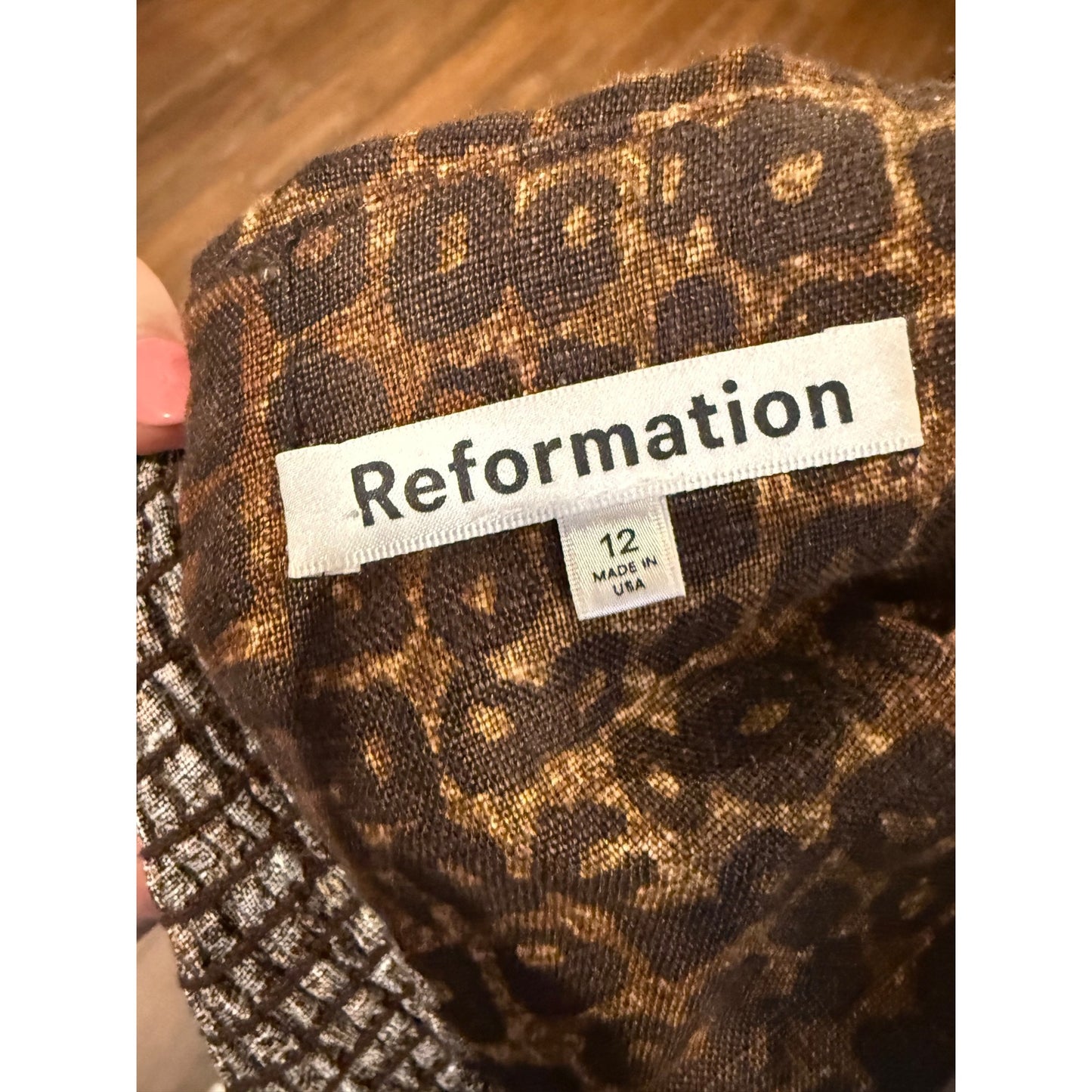 REFORMATION Madilyn Linen Dress In Vesuvio Size 12